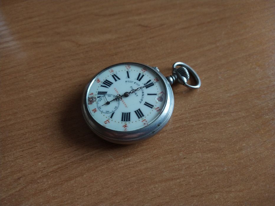 Часы карманные, старинные Roskopf.