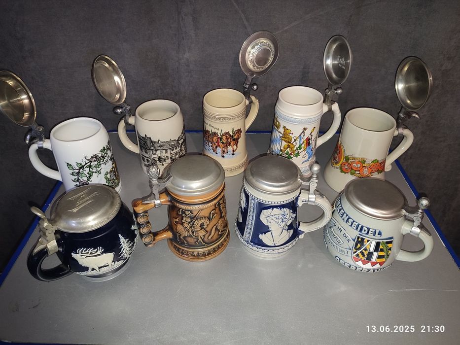 Продам німецькі пивні бакали 9шт.