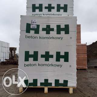 gazobeton 24x24x59 H+H lub Prefabet + transport z hds