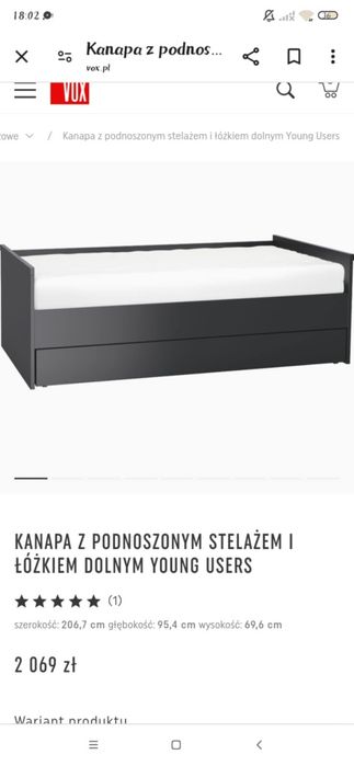 Łóżko oraz biurko Vox