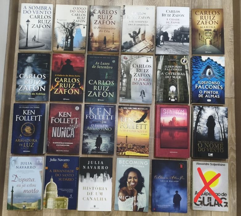 Vários, Stephen King, Yrsa, Follett, Zafón, Nesbo, Lackberg