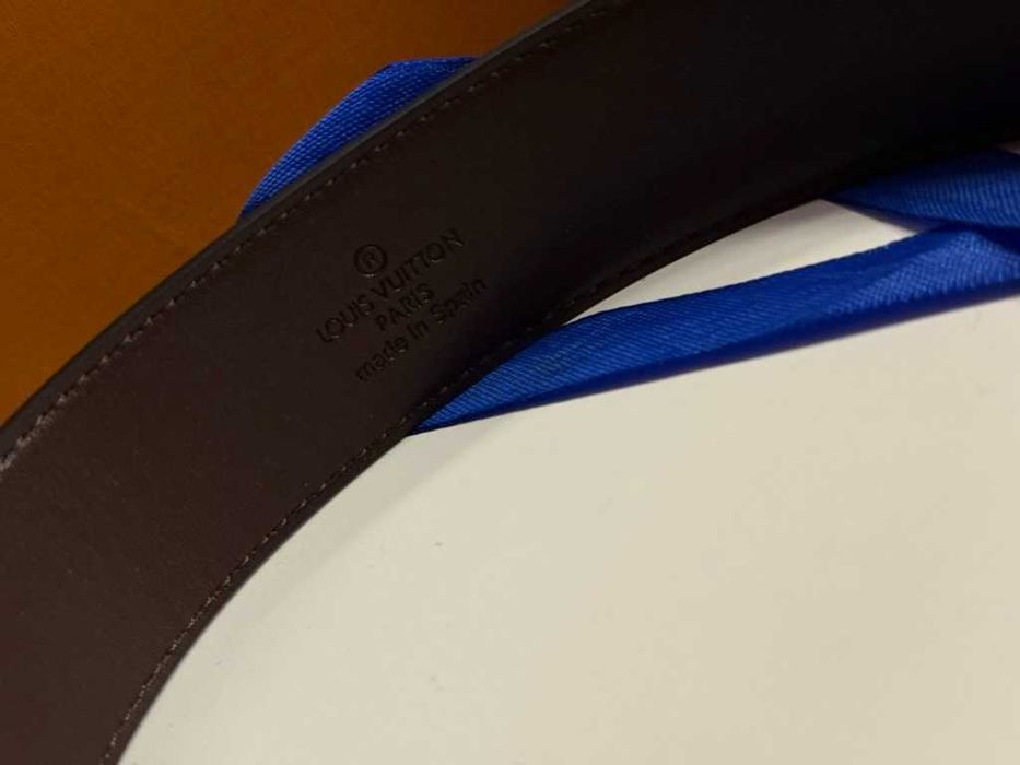 Kultowy Pasek Louis INITIALES Damier / R. 90-110 / Full Box