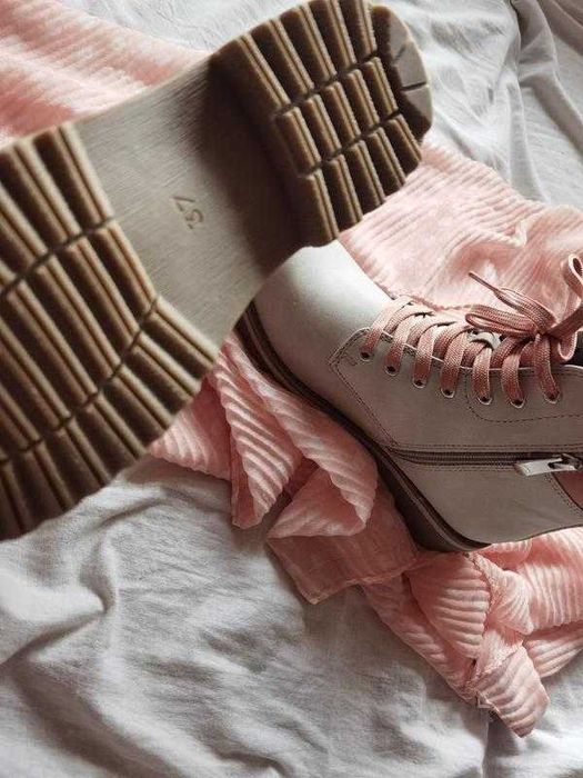 Утеплённые кожаные ботинки Marco Tozzy на замке еврозима