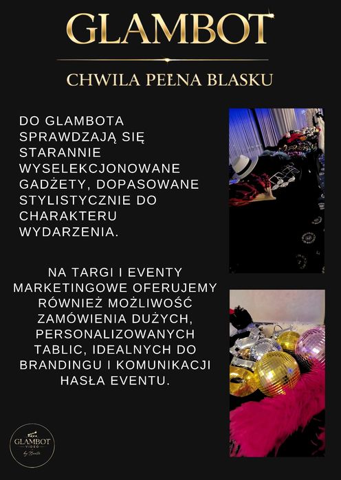 GLAMBOT 140 cm – Atrakcja Filmowa.video,event,wesele