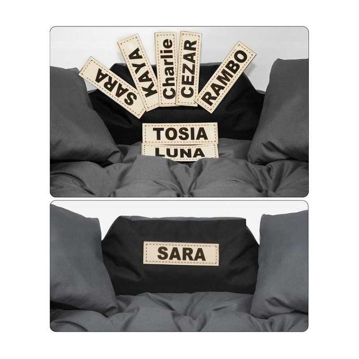 Legowisko Imię Pupila KINGDOG 55x45 Niebieskie Łóżko Kojec S Pies Kot