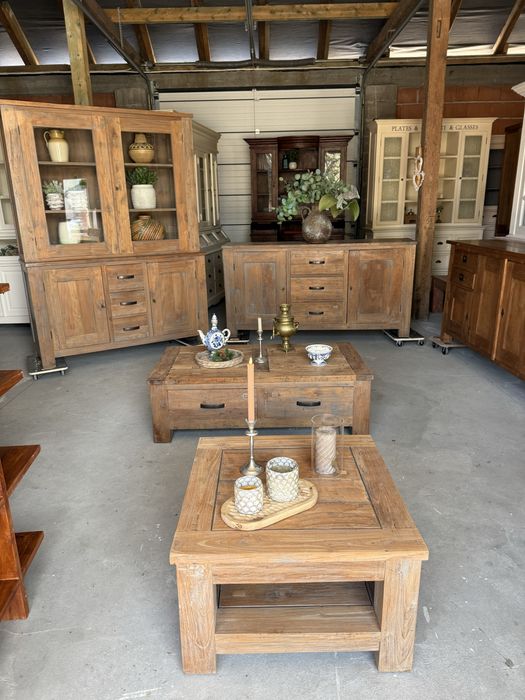 Zestaw mebli drewnianych egzotycznych loft rustykalnych drewno odzysku