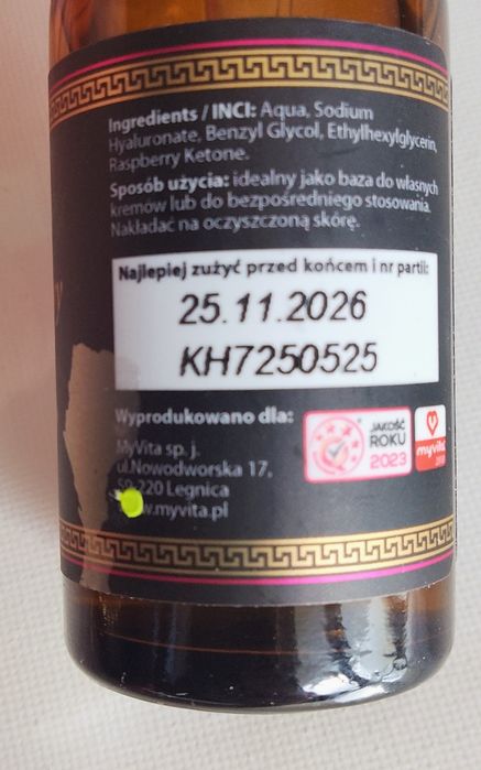 Kwas hialuronowy czysty 7%,trójcząsteczkowy ,nowy