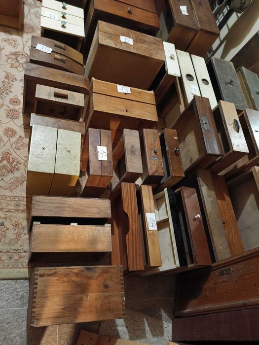 pudełko, pojemnik jak szuflada vintage PRL; komoda, biurko, szafka