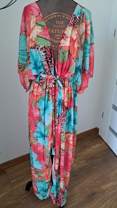 Kimono pareo plażowe maxi nowe