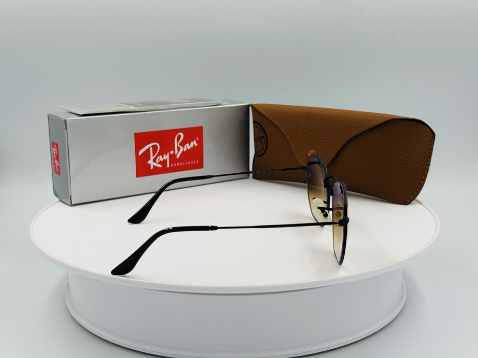 Солнцезащитные очки Ray-Ban Hexagonal RB 3548 Black-Brown Gradient 56мм стекло