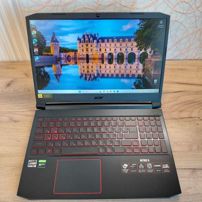 Ігровий Acer Nitro 5 IPS Ryzen 5 4600H GTX 1650 DDR4 16Gb SSD 256Gb