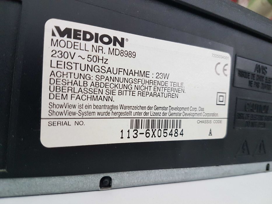 Відеомагнітофон Medion MD-8989