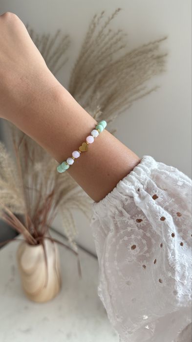 Bransoletka z naturalnych kamieni Golden Mint Mindihandmade.pl