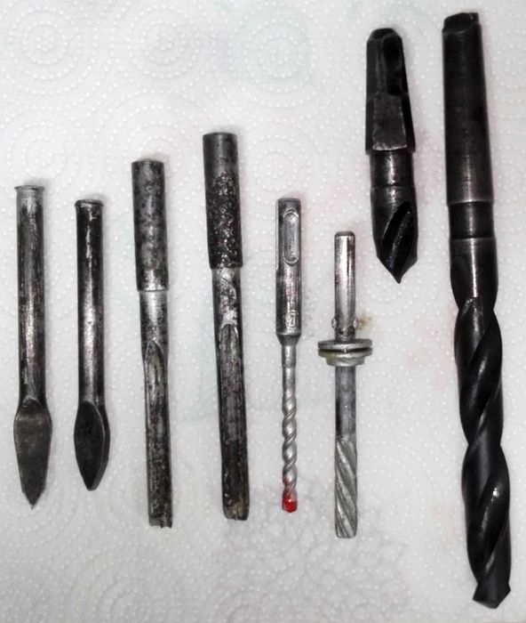 8 peças frezas e brocas