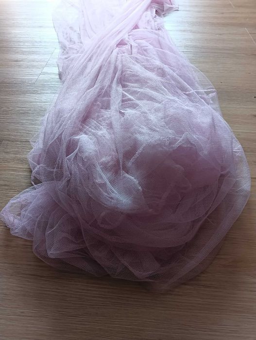 Tule cor de rosa para cama