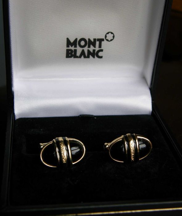 Mont Blanc spinki do mankietów onyx