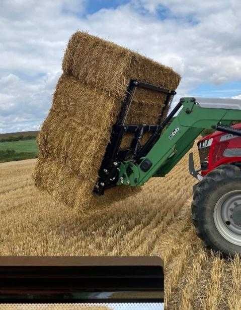 Widły do balotów bel siana słomy kostki euroramka Agripol hydrauliczne składanie zębów