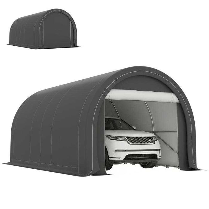 Tenda Garagem Portátil 3x5 m – Cinzenta