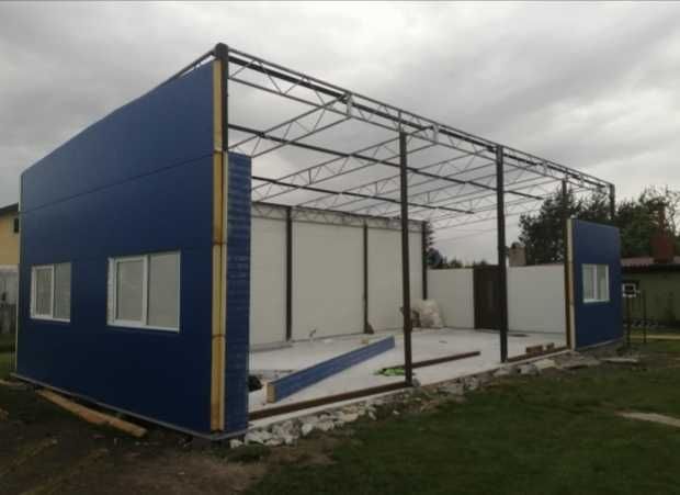 Konstrukcja skręcana wiata rolna garaż 26m x 6,5m Hala Magazyn Blacha