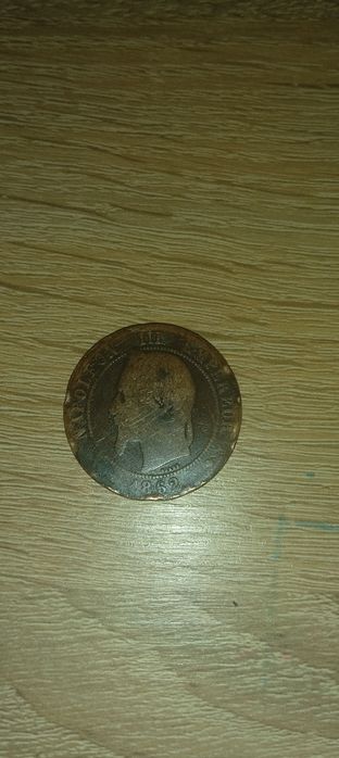 10 Сантимов Франция 1862— редкий монетный двор BB