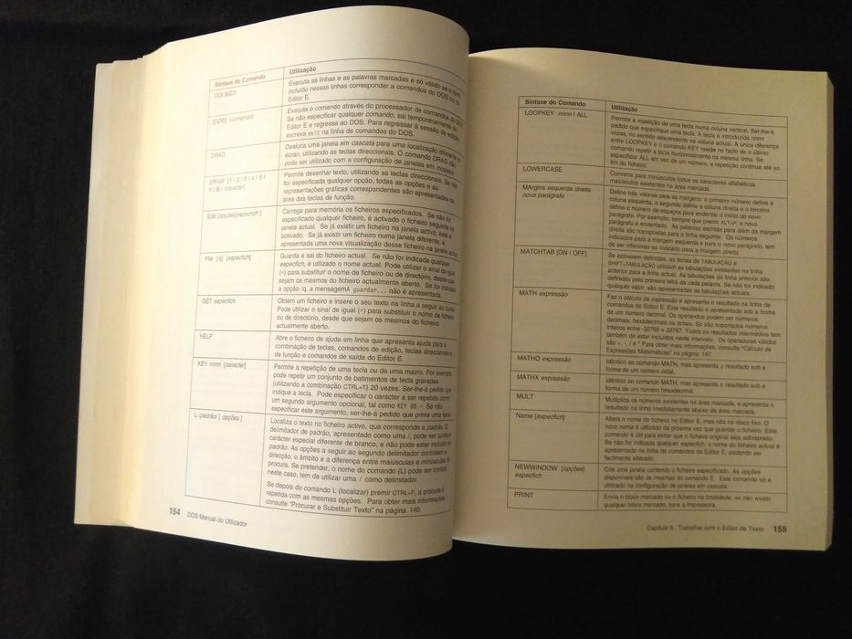 Manual do utilizador do Sistema Operativo DOS - PC DOS 6.1