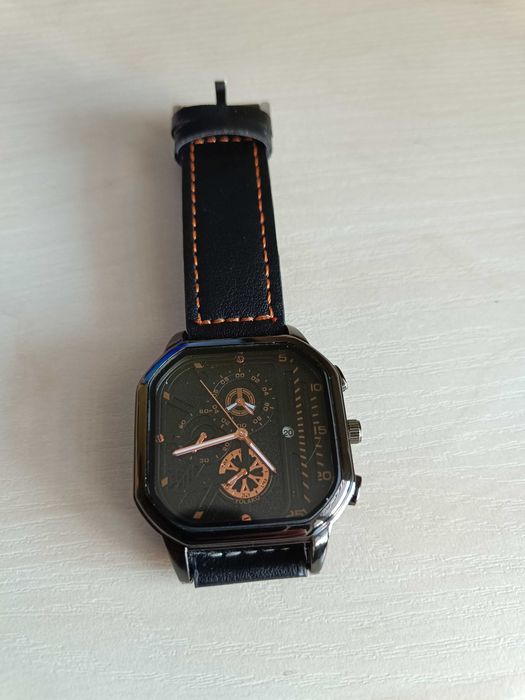 Класичний чоловічий годинник Skmei 1963 Чорний з Золотистим