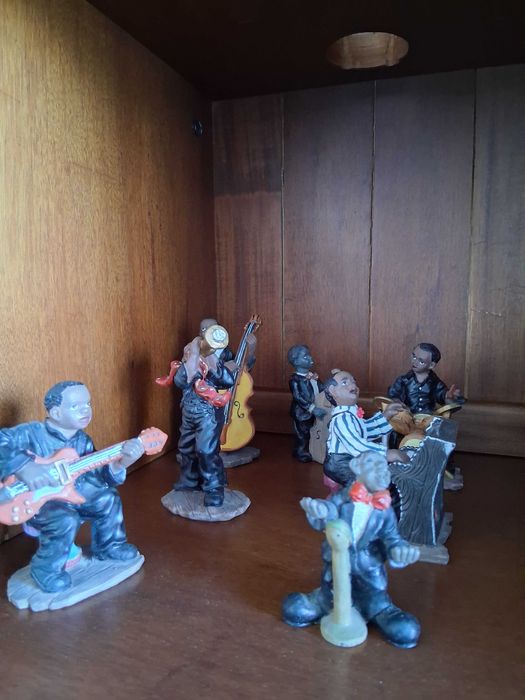 10 figuras em resina músicos de Nova Orleans, anos 80