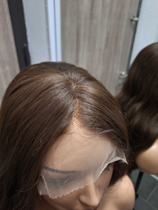 Ciemna, długa, kręcona peruka na koronkowej siatce Lace Front Wig