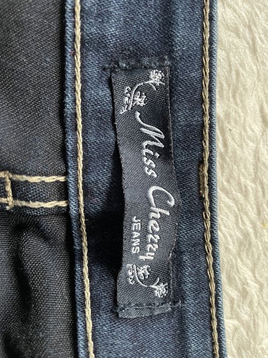 Jeansy rurki granatowe