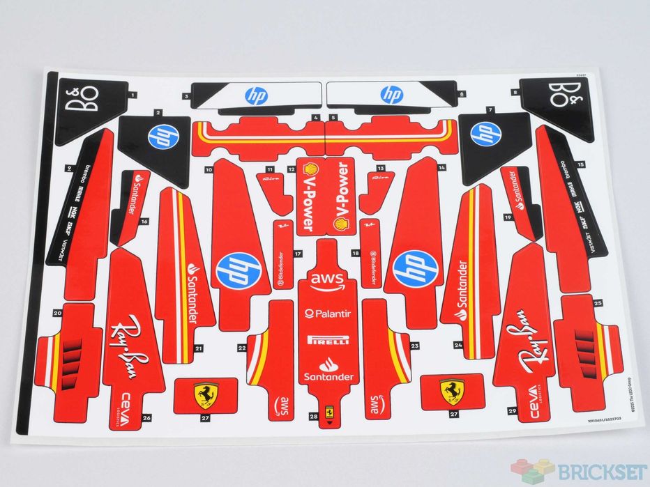 Rep. LEGO F1 Ferrari SF-24 F1 – Novo por montar