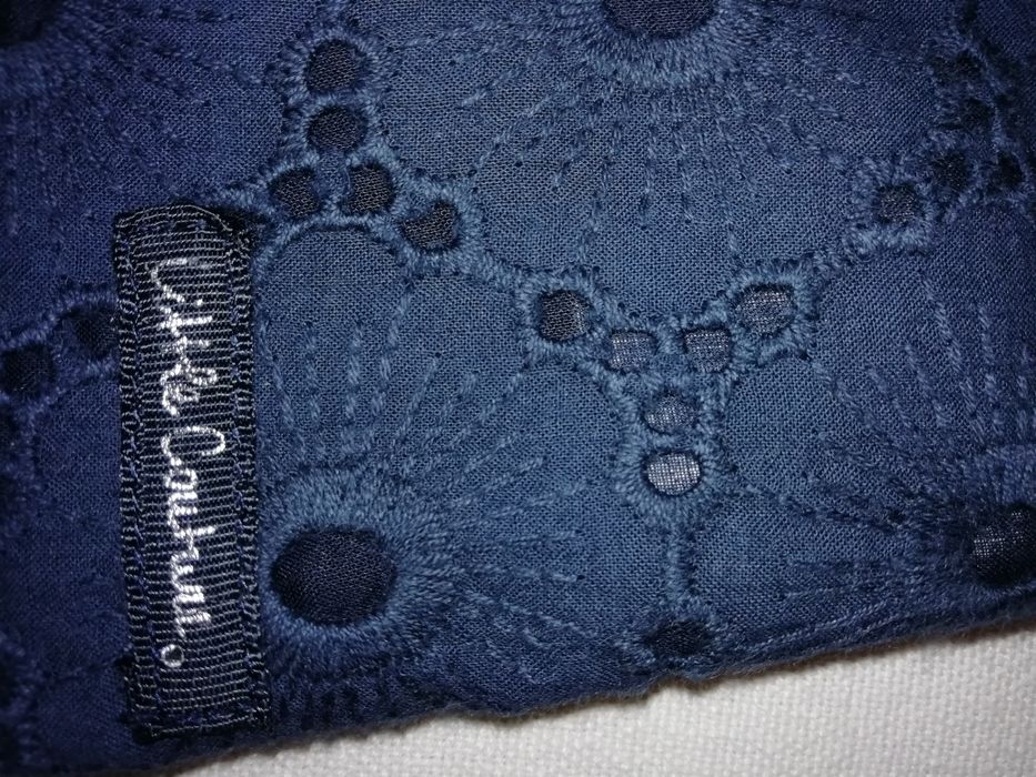Vestido de menina LITTLE COUTURE azul marinho com casaco
