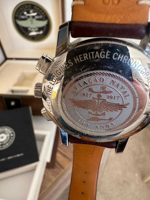 Longines Heritage Chronograph "Aviação Naval 100 Anos" Edição Limitada (Referência: L2.814.4)