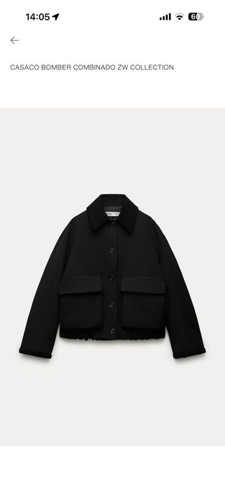 Casaco preto zara