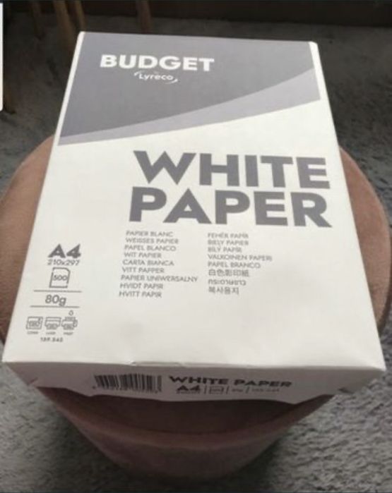 Papier ksero, do drukarki A4 RYZA