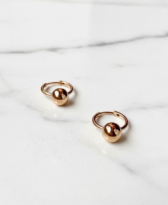 Kolczyki pozłacane 18k ze stali chirurgicznej 316l