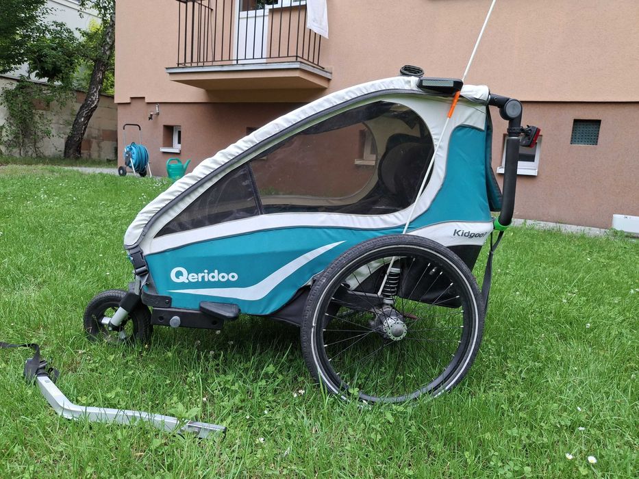 Przyczepka rowerowa Qeridoo Kidgoo 1 amortyzowana Thule, Burley, Hamax