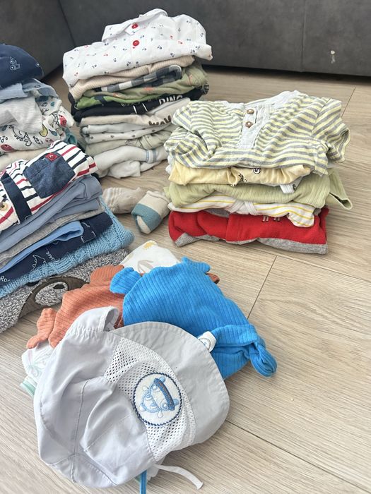 Zestaw ubranek ubranka paka dla chlopca 74 80 86