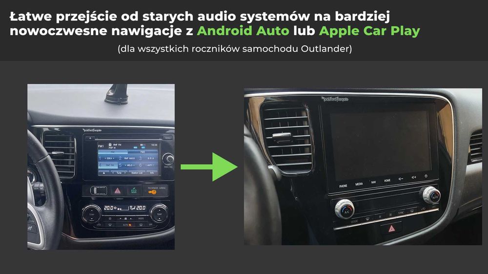 Nawigacja Mitsubishi Outlander 3 SDA 8' (NR 201), Apple Car Play, Android Auto, PROMOCJA