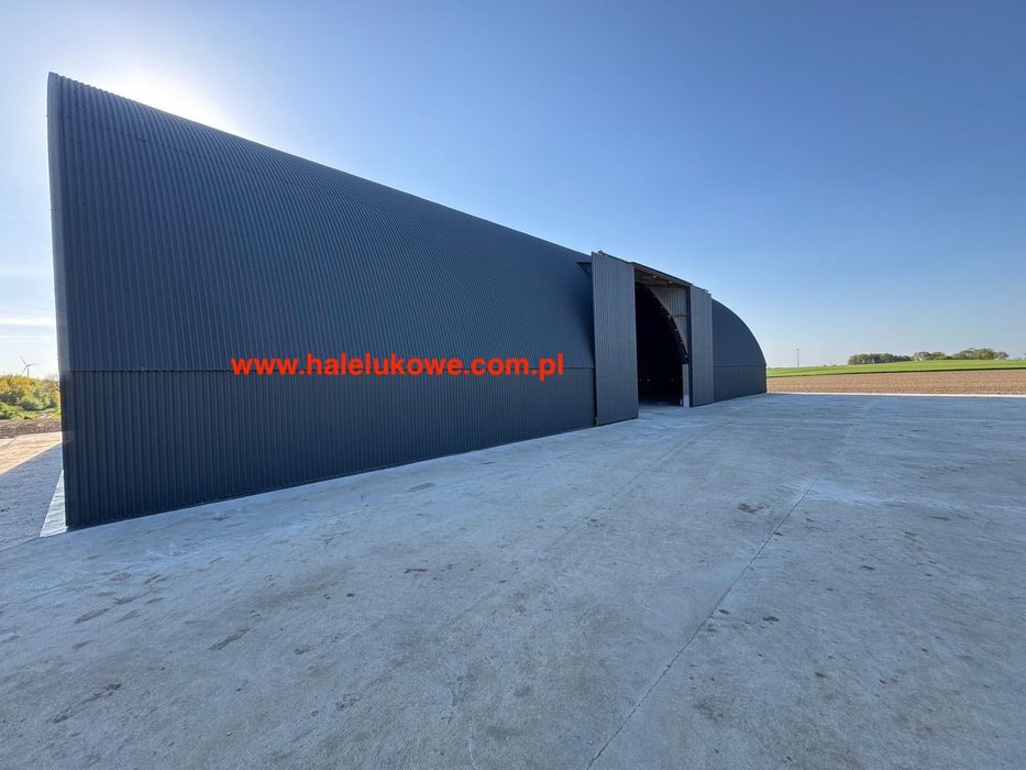Hala Łukowa Stalowa rolnicza przęsło wiata konstrukcja 18 x 30 x 7 m