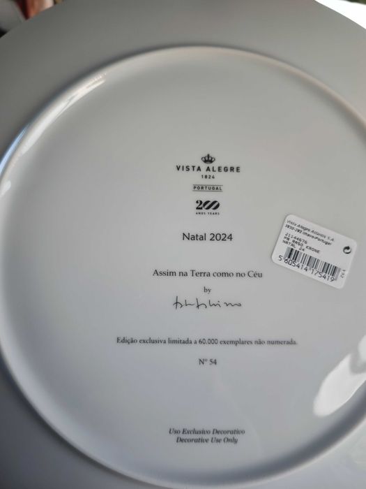Prato decorativo Vista Alegre Natal 2024