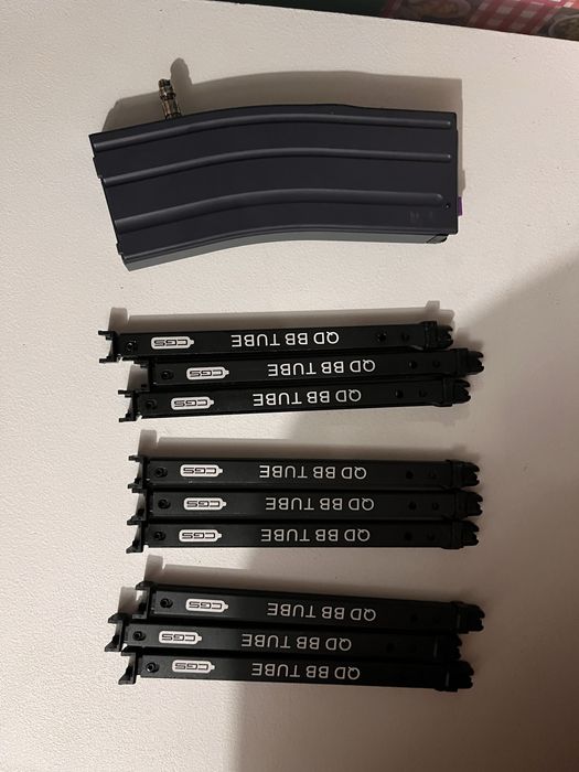 Carregador CGS/MWS airsoft com conector HPA e 9 tube-mags