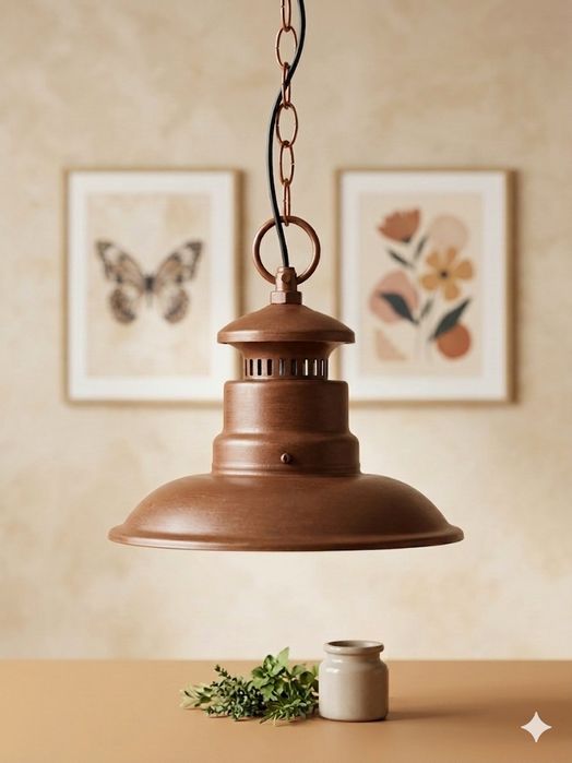 Stylowa Lampa Wisząca w Klimacie Industrial / Retro – Miedziany Brąz