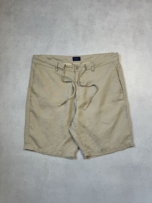 Шорты чинос Gant 100% лен мужские в стиле old money оригинал. Лляні чоловічі шорти Gant в стилі old money оригінал