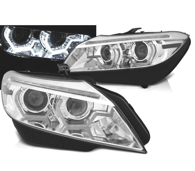 FARÓIS BMW Z4 E89 09-13 LED DINÂMICOS ANGEL EYES DRL 3D