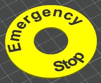 Etiqueta para Botão de Paragem de Emergência