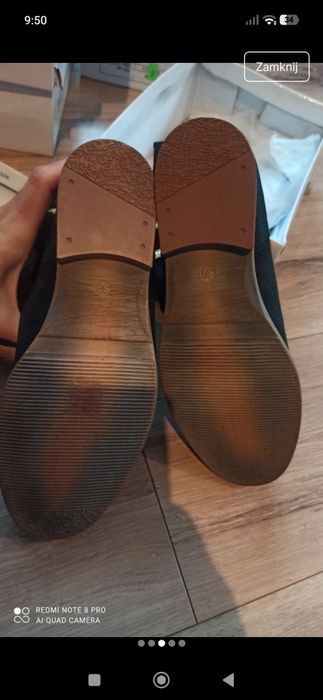 Nowe zamszowe botki r.39