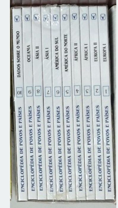 Enciclopédia Povos e Países em 10 livros novos na caixa original