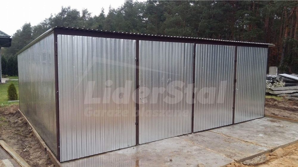 Garaż blaszany 5x5 Blaszaki Magazyn, tanie garaże na raty