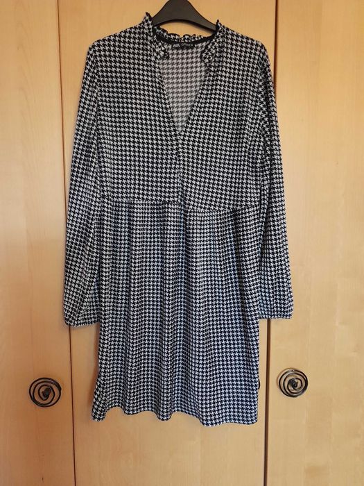 ZARA sukienka pepitka r. 38