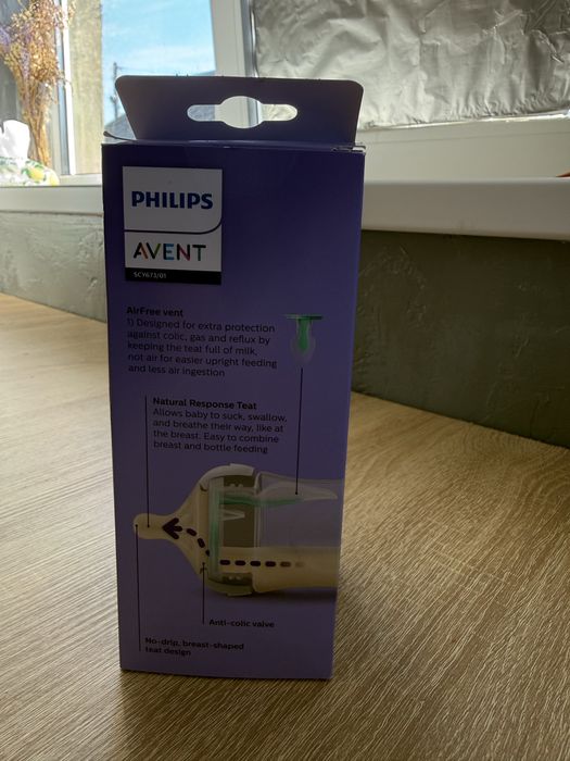 Пляшечка philips avent 1m